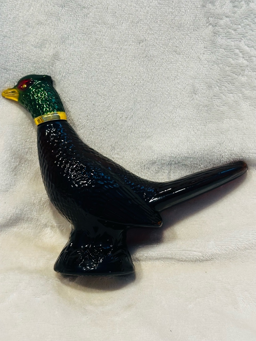 Vintage AVON Collectible PHEASANT BIRD Decanter Empty Bottle Glass Decanter